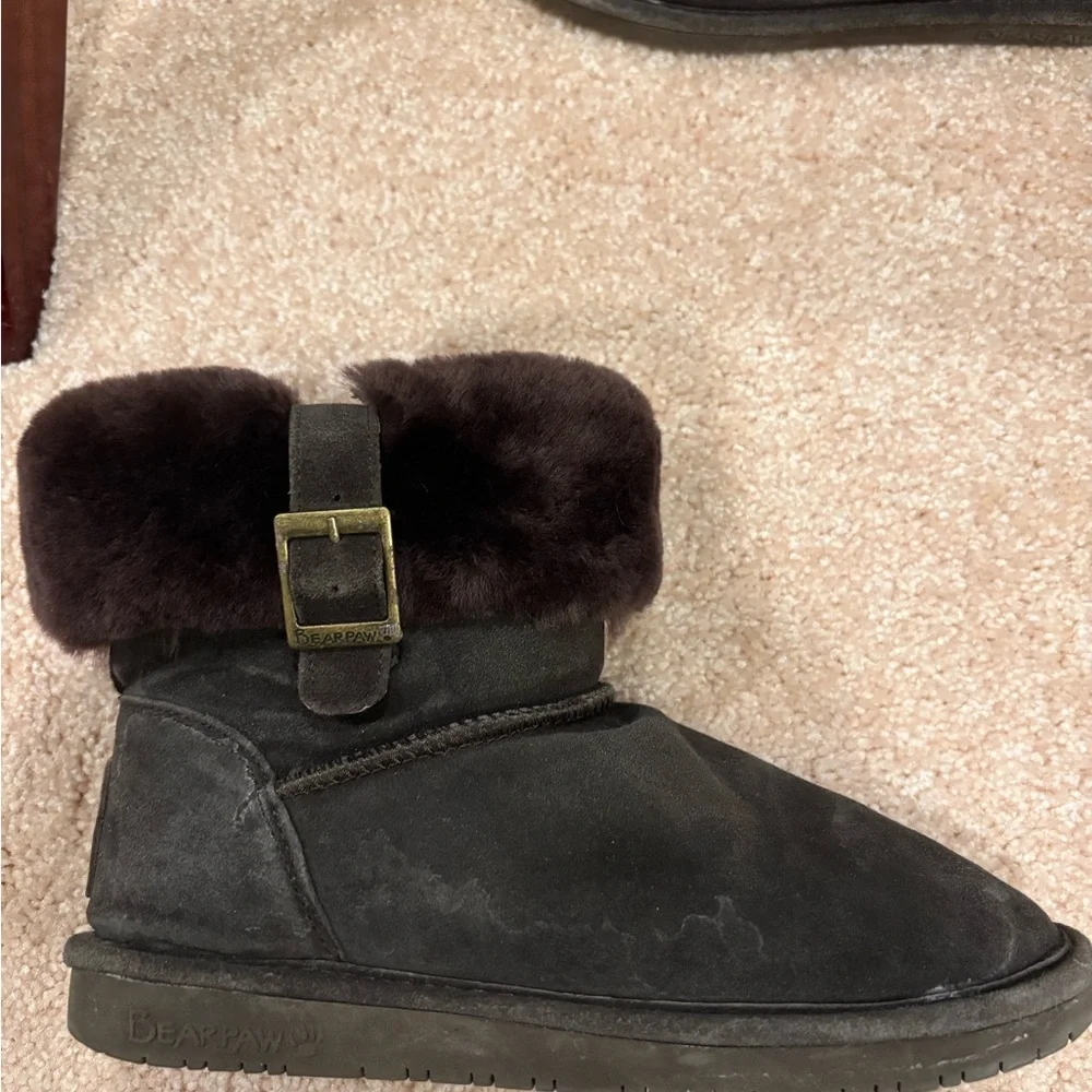Bearpaw Abby‎ Chocolate Brown Suede Boots Size 6